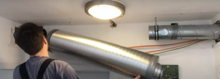 nachträgliche Installation eines Schalldämpfers in der Wohnraumlüftung