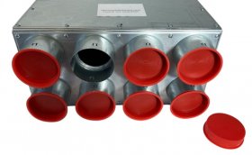 Verteiler mit Schallauskleidung DN 160, 8 x 75 mm