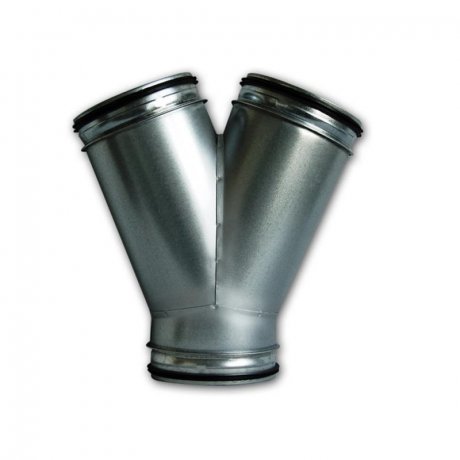 Hosenstück - Y-Stück 45°, verzinkt DN 140 (d1 = DN 140, d2, d3 = DN 100)