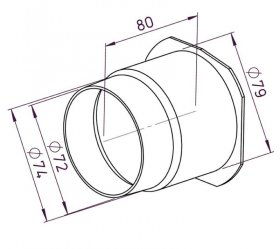 Helios Zweitraum-Anschluss-Stutzen ELS-ZAS