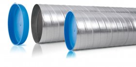 Wickelfalzrohr verzinkt, 3 m DN 100