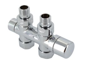Zehnder Anschluss-Armatur Set O chrom