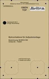 Meltem Bohrschablone Aufputzmontage M-WRGII BS