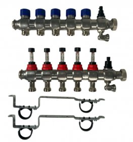 Logafloor Heizkreisverteiler HVE/5 mit DFM 5 Heizkreise