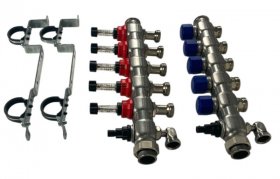 Logafloor Heizkreisverteiler HVE/5 mit DFM 5 Heizkreise