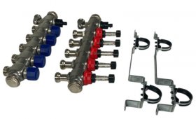 Logafloor Heizkreisverteiler HVE/5 mit DFM 5 Heizkreise