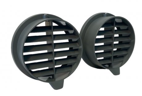 Meltem Fassadenabschluss Kunststoffrohr-Set, grau, 2 Stück M-WRG-II KSR-2