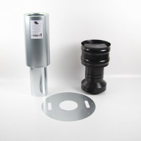 gebaVent Dachhaube für Flachdach DN 125, 650 mm, schwarz