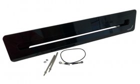 Zehnder ComfoGrid Schlitzdurchlass Linea 400, Glasoptik schwarz