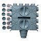 Wolf Luftverteiler DN 125-180, 24 Stutzen DN 75 mit 12 Verschlusskappen
