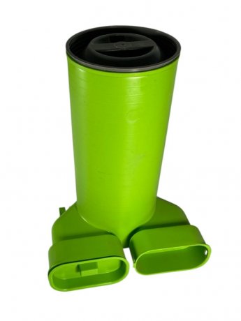 Wolf Anschlussteil für Flachkanal 50 x 100, Ventil DN 125, 90°