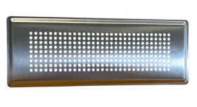 Wolf Bodengitter 350 x 130 mm Edelstahl für flex. Kanalsystem 50 x 100