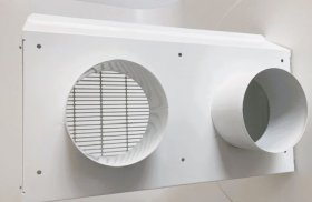 Pluggit Wetterschutzgitter doppelt, weiß beschichtet, Stahl, NW150, Lochabstand 275 mm