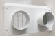Pluggit Wetterschutzgitter doppelt, weiß beschichtet, Stahl, NW150, Lochabstand 275 mm