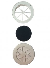 Pluggit Filterblenden-Set Standard mit Filteranschluß und Bulprenfilter NW 150, weiß