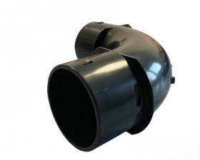 Pluggit Kunststoff Bogen für PlugFlex PKR75 90°, schwarz