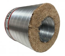 Flexibler Schalldämpfer mit Hanfisolierung und...