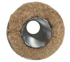 Flexibler Schalldämpfer mit Hanfisolierung und Lippendichtung, 1.000 mm, 50 mm Dämmschicht DN 160