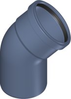 Polo-Kal NG-Bogen 45°, schalldämmend, heißwasserbest., 3-schicht., DN 50