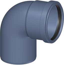 Polo-Kal NG-Bogen 87,5&deg;, schalld&auml;mmend, hei&szlig;wasserbest., 3-schicht., DN 110