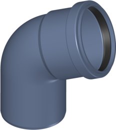 Polo-Kal NG-Bogen 67,5°, schalldämmend,heißwasserbest., 3-schicht., DN 90