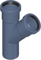 Polo-Kal NG-Abzweig 45°, schalldämmend, heißwasserbest., 3-schicht., DN 90