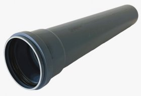 Polo-Kal NG-Abflußrohr 500 mm mit Muffe, schalldämmend, heißwasserbest., 3-schicht., DN 75