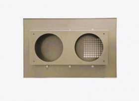 Zehnder ComfoEdge Dupla Kombi-Außenwandgitter DN 160, Außenluft rechts, Edelstahloptik