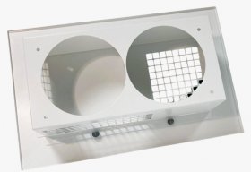 Zehnder ComfoEdge Dupla Kombi-Außenwandgitter DN 125, Außenluft rechts, weiß RAL 9016