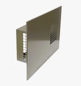 Zehnder ComfoEdge Dupla Kombi-Außenwandgitter DN 125, Außenluft links, Edelstahloptik