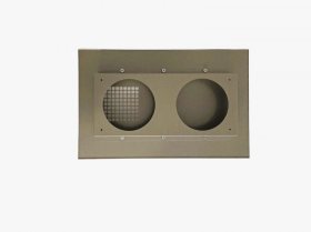 Zehnder ComfoEdge Dupla Kombi-Außenwandgitter DN 125, Außenluft links, Edelstahloptik