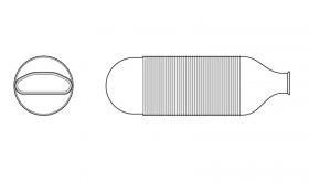profi-air tunnel Luftdurchlass gerade 132 x 52, DN 125