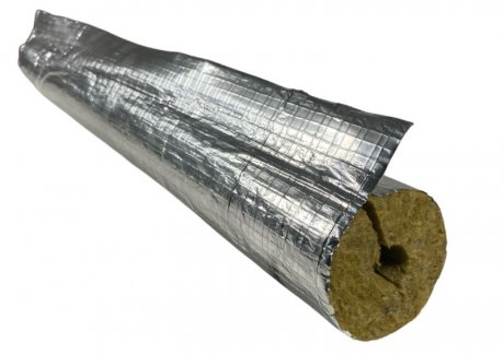 Armacell-MF Steinwollrohrschale alukaschiert, 30 x 22 x 1.000 mm, geschlitzt