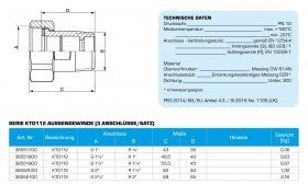 ESBE Verschraubungssatz KTD112 3er-Set