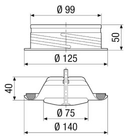 Maico Abluft-Tellerventil, Metall TFA 10
