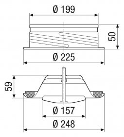 Maico Abluft-Tellerventil, Metall TFA 20