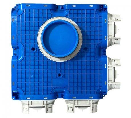 4-er Verteiler,1 Anschluss DN 160, 4 x 132 x 52