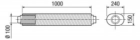 Maico Flacher Ovalrohrschalldämpfer RSOF 10/100