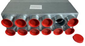 Verteiler mit Schallauskleidung DN 160, 12 x 75 mm