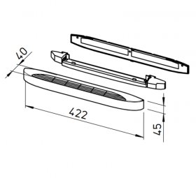 Helios Außenluft-Einströmelement ALEF 45
