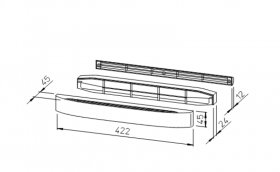Helios Außenluft-Einströmelement ALEFS Hygro 5/45, feuchtegesteuert, schallgedämmt