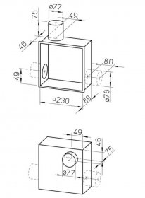Helios Unterputzgehäuse ELS-GUBA mit Brandschutzabsperrklappe K90