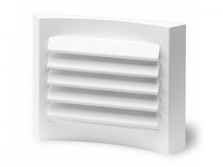 Helios Lüftungsgitter LGM 125, Aluminium, weiß