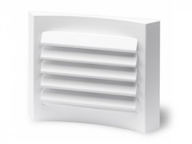 Helios Lüftungsgitter LGM 125, Aluminium, weiß