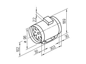 Helios Multivent-Rohrventilator 1-PH, MV 100 B