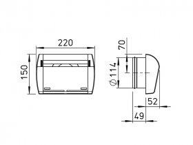 Helios Innenblende zu ZLA 125, ZLA 125 IB HY 6-45,  feuchtegesteuert