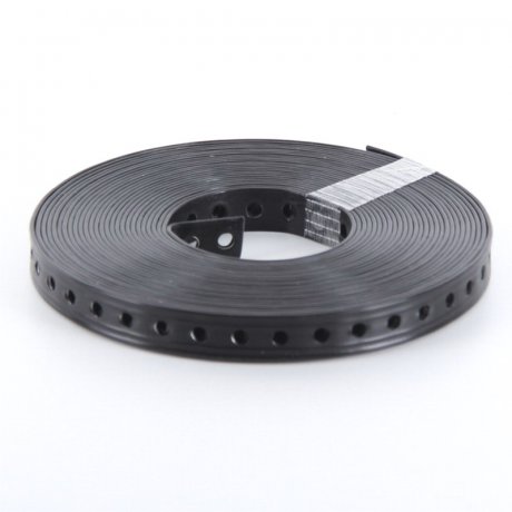 Montagelochband PVC schwarz, 19 mm x 10 m