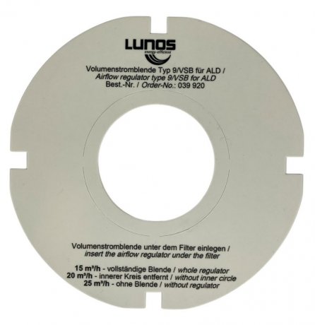 LUNOS Volumenstromblende