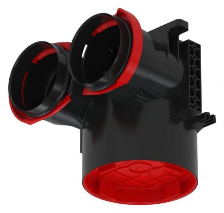 Zehnder ComfoCase Luftdurchlassgehäuse TVA-P 2 x DN 75, 64 mm