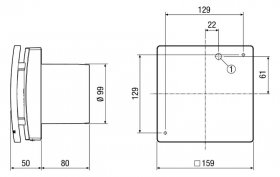 Maico Kleinraumventilator AKE 100/1 für Kellerentfeuchtung